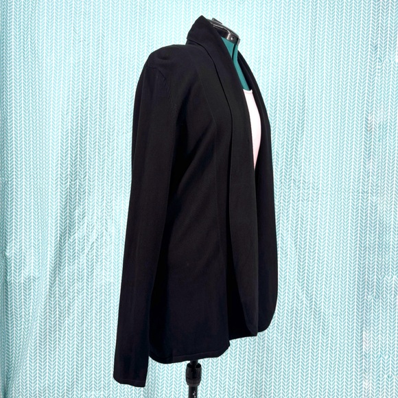 Cyrus Black Shawl Collar Long Sleeve Open Front Lightweight Cardigan, XL - Picture 10 of 15